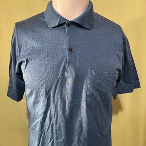 Dunhill Men's Blue 2 Button Polo Shirt Size 40" 102cm Made in Italy Cotton